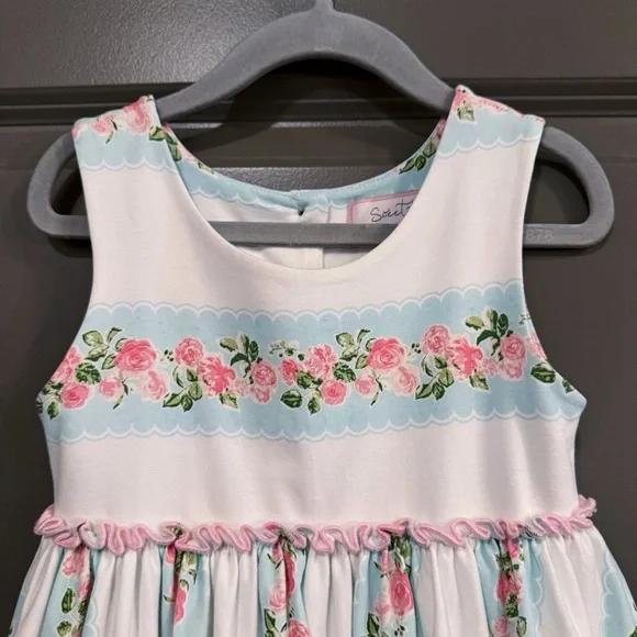 🩷SOLD🩷 SweetHoney Floral Kids Dress in Pink and White - Picture 2 of 7